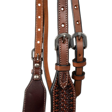 Bridon western Futurity con frontalino intrecciato Pool's Nocciola Bridon western Futurity con frontalino intrecciato Pool's Nocciola
