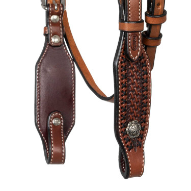 Bridon western Futurity con frontalino intrecciato Pool's Nocciola Bridon western Futurity con frontalino intrecciato Pool's Nocciola