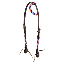 Briglia western con un orecchio e ricamo con perline Pool's