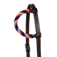 Briglia western con un orecchio e ricamo con perline Pool's Marrone Briglia western con un orecchio e ricamo con perline Pool's Marrone