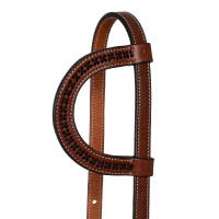 Briglia western con un orecchio Pool's Nocciola Marrone Briglia western con un orecchio Pool's Nocciola Marrone