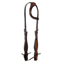 Briglia western con un orecchio e motivi floreali Pool's