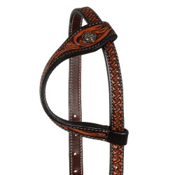 Briglia western con un orecchio e motivi floreali Pool's Briglia western con un orecchio e motivi floreali Pool's