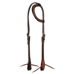 Briglia western con un orecchio e motivi serpente Pool's
