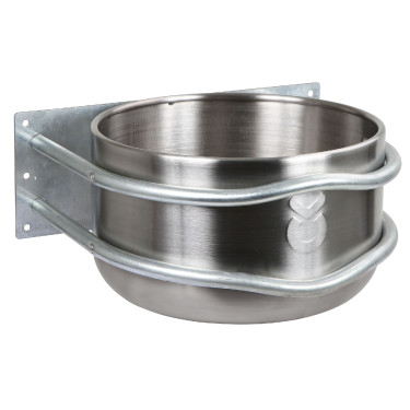 Mangiatoia inox rotonda 18l dritta
