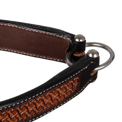 Museruola western con decorazione floreale Pool's Marrone scuro