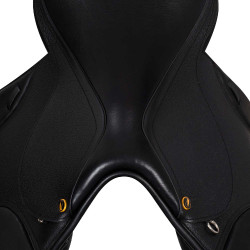 Sella da salto in cuoio Chicago con arcione intercambiabile inclusi 4 arconi Supreme Nero Sella da salto in cuoio Chicago con arcione intercambiabile inclusi 4 arconi Supreme Nero