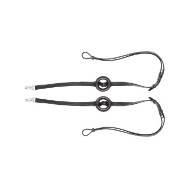 Redini ausiliarie in cuoio Umbria Equitazione Nero