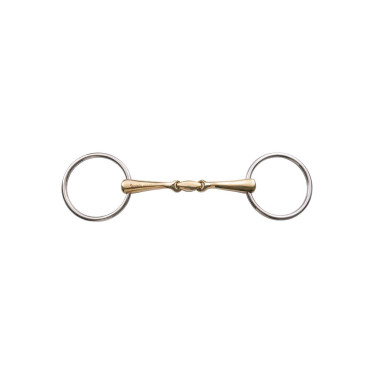 Filet a doppia snodatura ad anelli liberi con imboccatura curva 16 mm Umbria Equitazione