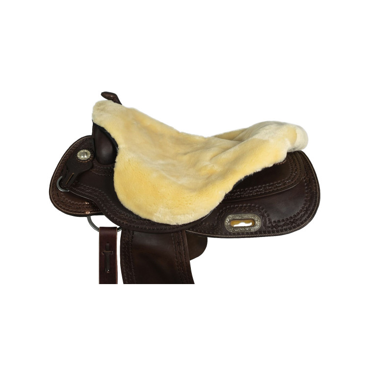 Coprisella in pelle di pecora sintetica per sella western Umbria Equitazione Coprisella in pelle di pecora sintetica per sella western Umbria Equitazione