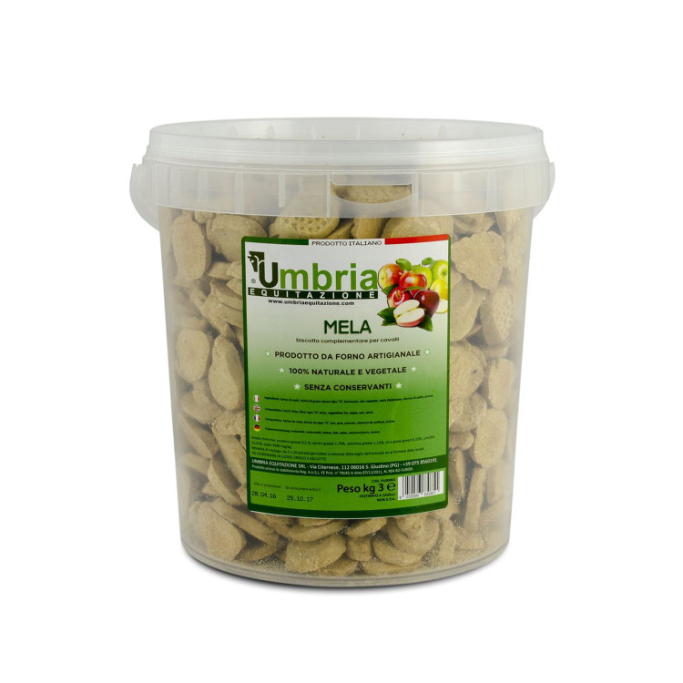 Crunchies per cavalli alla mela 3kg Umbria Equitazione
