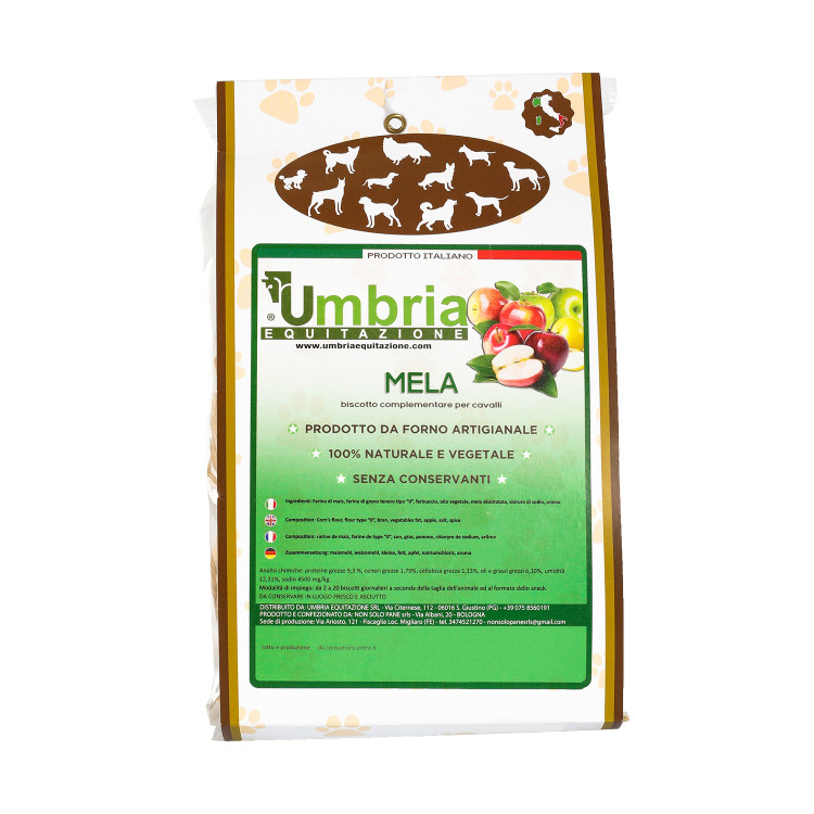 Crunchies per cavalli alle mele 500g Umbria Equitazione