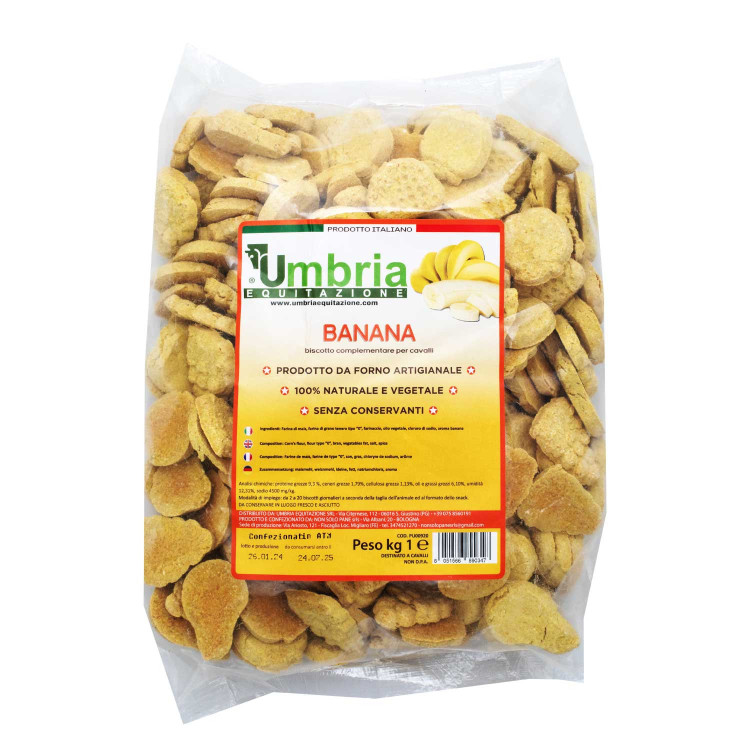 Crunchies per cavalli alla banana 930g Umbria Equitazione