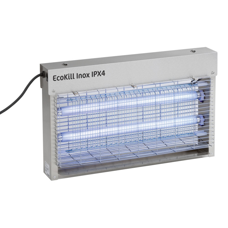 Ammazzamosche elettrico in acciaio inox ECOKILL IPX4 blu