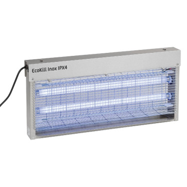 Ammazzamosche elettrico in acciaio inox ECOKILL IPX4 blu