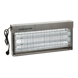 Ammazzamosche elettrico in acciaio inox ECOKILL IPX4 blu
