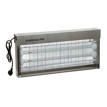 Ammazzamosche elettrico in acciaio inox ECOKILL IPX4 blu