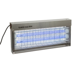 Ammazzamosche elettrico in acciaio inox ECOKILL IPX4 blu