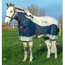 Coperta da esterno Horseware Rambo® Summer 0g con disco e fodera 100g Marina / grigio Blu Coperta da esterno Horseware Rambo® Summer 0g con disco e fodera 100g Marina / grigio Blu