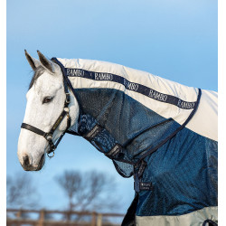 Coperta da esterno Horseware Rambo® Summer 0g con disco e fodera 100g Marina / grigio Blu Coperta da esterno Horseware Rambo® Summer 0g con disco e fodera 100g Marina / grigio Blu