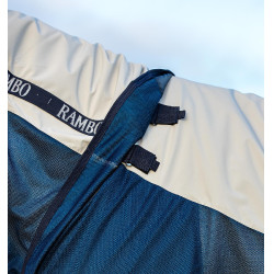 Coperta da esterno Horseware Rambo® Summer 0g con disco e fodera 100g Marina / grigio Blu Coperta da esterno Horseware Rambo® Summer 0g con disco e fodera 100g Marina / grigio Blu