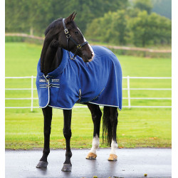 Coperta asciugante Horseware Rambo Cosy in pile Marino / beige / blu Coperta asciugante Horseware Rambo Cosy in pile Marino / beige / blu