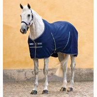 Coperta da box Horseware Rambo foderata in microfibra 0g Blu marino / blu marino / bianco