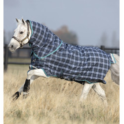Coperta da esterno Horseware Rhino® Plus Pony 250g Marina a quadri / blu petrolio Blu marino Coperta da esterno Horseware Rhino® Plus Pony 250g Marina a quadri / blu petrolio Blu marino
