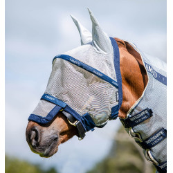 Maschera antimosche Horseware Rambo Plus Argento / blu