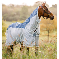 Coperta anti-mosche Horseware Amigo AmECO Combi 0g Verde petrolio / grigio Blu