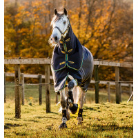 Coperta Horseware Rambo Duo Force 2.0 100 g con liner da 100 e 300 g Blu navy / blu petrolio