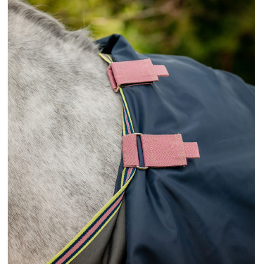 Coperta Horseware Amigo Hero Ripstop Plus con copricollo 0g Grigio shadow / rosa / blu navy Coperta Horseware Amigo Hero Ripstop Plus con copricollo 0g Grigio shadow / rosa / blu navy