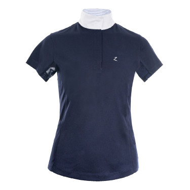 Polo a maniche corte da donna Blaire Horze Crescendo Blu scuro
