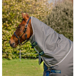 Coperta Horseware Amigo® Bravo 12 Plus 250g 1200D Grigio shadow / blu navy / lime