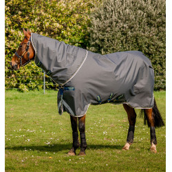 Coperta Horseware Amigo® Bravo 12 Plus 250g 1200D Grigio shadow / blu navy / lime