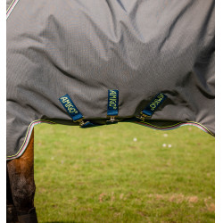 Coperta Horseware Amigo® Bravo 12 Plus 250g 1200D Grigio shadow / blu navy / lime