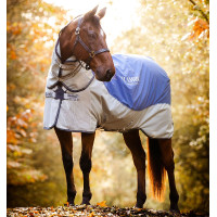 Coperta da esterno Horseware Rambo® Autumn Series con chiusura a disco esterna 0g con fodera da 100g Marina / grigio Blu