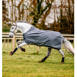 Coperta Horseware Amigo Bravo 12 Original 100g Grigio shadow / blu navy / lime