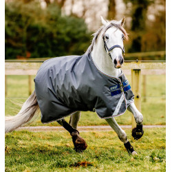 Coperta Horseware Amigo Bravo 12 Original 100g Grigio shadow / blu navy / lime