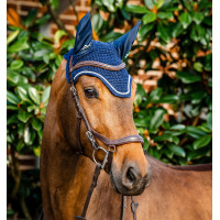 Cuffia anti-mosche Horseware Signature Marina Blu marino