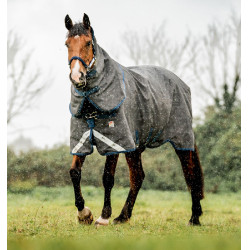 Coperta Horseware Rhino HexStop Plus Turnout 0g Grigio / indaco / blu navy