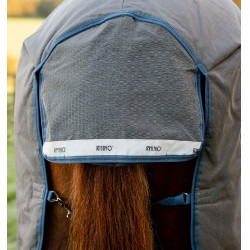 Coperta Horseware Rhino HexStop Plus Turnout 0g Grigio / indaco / blu navy