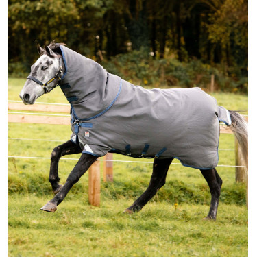 Coperta Horseware Rhino HexStop Plus Turnout 0g Grigio / indaco / blu navy