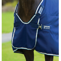 Coperta Horseware Rambo Optimo Stable Plus 400g Marina / beige / blu / marina Blu marino