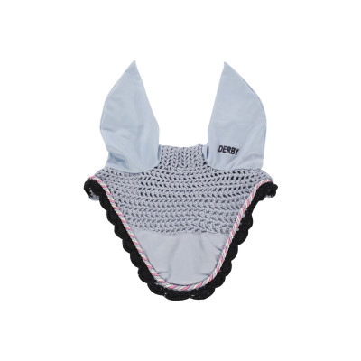 Bonnet anti-mouches poney Derby coton Bleu bébé / multicouleur / marine