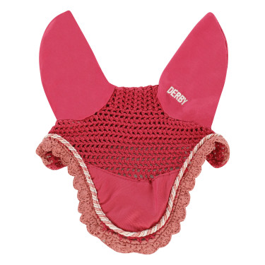 Cuffia per cavalli Derby in cotone Fucsia / multicolore / rosa