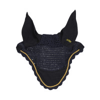 Cuffia per cavalli Derby in cotone Marina / oro / marina Blu marino