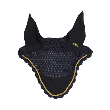 Cuffia per cavalli Derby in cotone Marina / oro / marina Blu marino