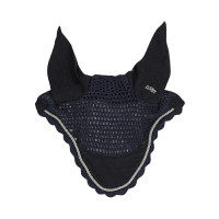Cuffia per cavalli Derby in cotone Marino / argento / marino Blu