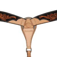 Pettorale western con decorazione floreale scura Pool's Nero / naturale